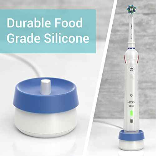 Silicone Clean Cover for Oral-B Toothbrush Charger Base - Quickly Rinse Away Gunk - Colorful Identifiers for Families
