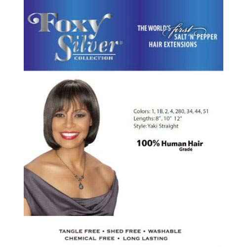 Foxy Silver (Weave - HH Yaki Straight) 08 inch - 100% Human Hair Weave in Platinum