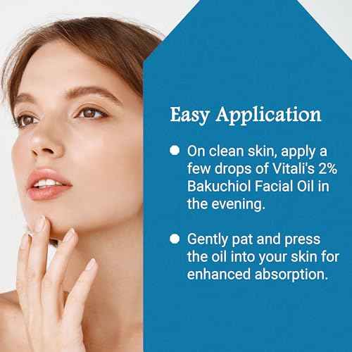 Vitali Premium 2% Bakuchiol Facial Oil: Premium Natural Retinol Alternative for Age and Wrinkle Reduction, and Soothing Irritated Skin, Boosts Copper Peptide Absorption- 1 fl. oz.