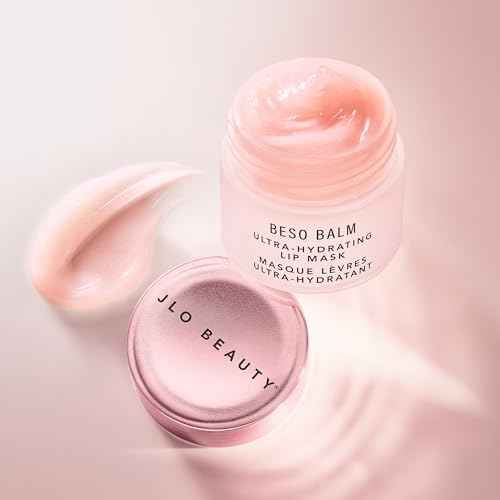 JLO BEAUTY Lip Mask, Vanilla Scented, Ultra Hydrating Lip Gloss Finish, Helps Visibly Plump, Smooth & Soften, Daytime or Overnight Sleeping Mask to Moisturize Flaky, Dry Lips, Beso Balm, 3 Pack