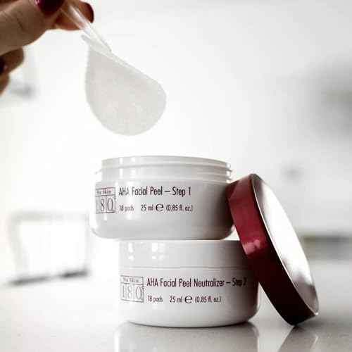 Nu Skin 180 Facial Peel & Neutralizer - Lactic Acid and Avena Sativa Extract Face Peel | Accelerate Skin Cell Turnover, Reduce Wrinkles | Skin Care Facial Peel, Soothing Skin Neutralizer