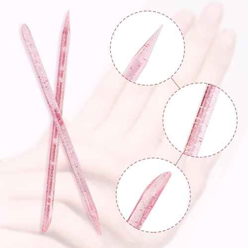 100PCS Disposable cuticle sticks for nails, Double Sided Cuticle Pusher, Cuticle Manicure and Pedicure Stick for Fingernail Cleaning