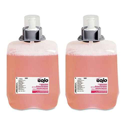 GOJO Luxury Foam Handwash, Cranberry Fragrance, EcoLogo Certified, 2000 mL Hand Soap Refill FMX-20 Push-Style Soap Dispenser (Pack of 2) - 5261-02