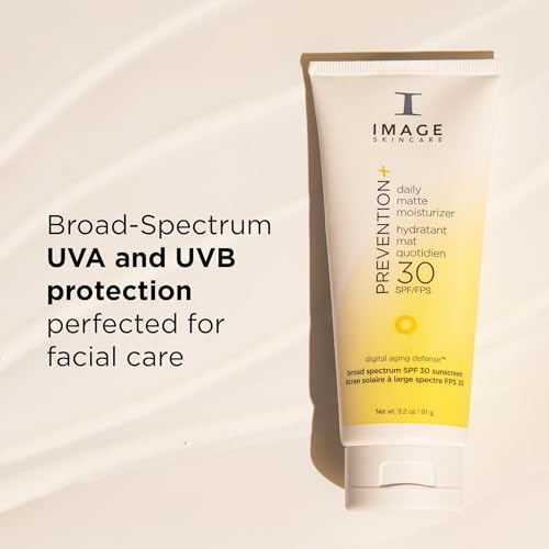 IMAGE Skincare, PREVENTION+ Daily Matte Moisturizer SPF 30, Zinc Oxide Mattifying Face Sunscreen Lotion, Amazon Exclusive