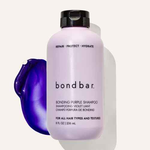 Bondbar Purple Brightening Shampoo for Blonde, Lightened & Gray Hair, Neutralizes Brassiness, Repairs, Protects, Hydrates, Vegan, CrueltyFree, 8 Fl. Oz