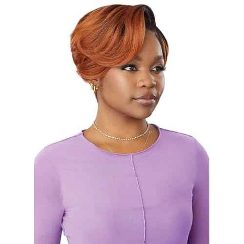 Outre Lace Front Wig - Perfect Hair Line 13X4 - Swoop Series - Swoop 12 (JET BLACK 1)