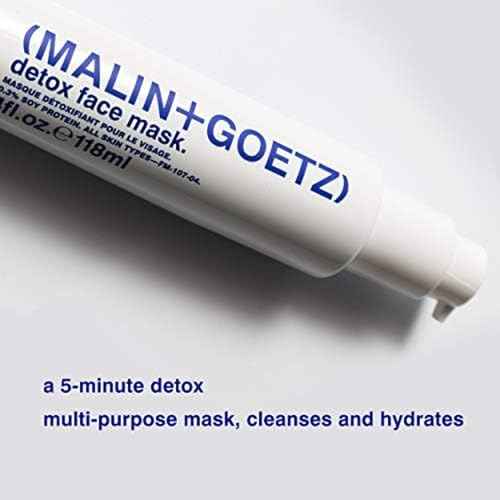 MALIN+GOETZ Detox Face Mask | 5-Minute Oxygenating Gel | Camellia Leaf, Vitamins C & E, Soy & Squalane | Purifies, Brightens, Hydrates | Vegetarian, Cruelty-Free | Allure Beauty Award Winner (4 Fl Oz)