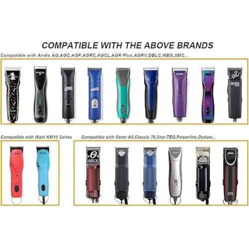 Professional Detachable Replacement Ceramic Blades Set,Cut Length,Compatible with Andis AGC,BDC,BGC,MBG Series/Oster Classic 76/Star-Teq/Power-Teq/A5 Clipper (1.2MM-9.5MM 4PACK) Golden
