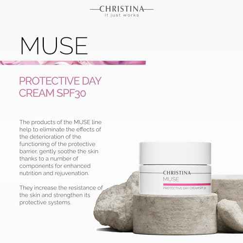 -CHRISTINA- Muse Protective Day Cream with SPF 30 and Hyaluronic Acid | Hydrating Cream for Face | Shields Face Skin | Face Moisturizer for Normal & Dry Skin 50ml