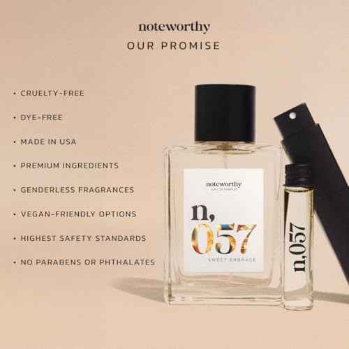 Noteworthy n,057 Sweet Embrace Eau De Parfum ? Vanilla, Passionfruit, Tonka Bean | Sophisticated, Warm Fragrance for Any Occasion | Long-lasting Unisex Perfume for Women & Men (50ml)