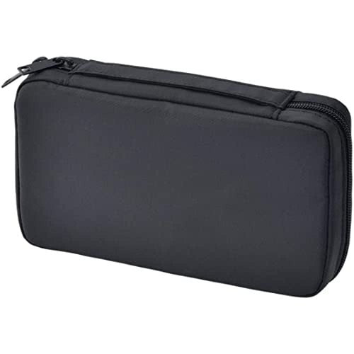 無印良品 MUJI 02869175 Nylon Book Shaped Pouch, Black, Approx. 4.7 x 8.1 x 1.6 inches (12 x 20.5 x 4 cm)