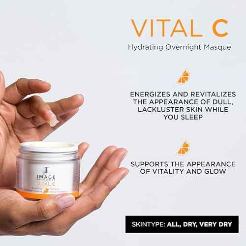 IMAGE Skincare, VITAL C Hydrating Overnight Masque, Revitalizing Sleeping Facial Mask with Blue-Green Algae Extract and Hyaluronic Acid, 2 oz