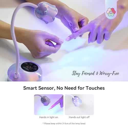 SAVILAND Advanced 30W UV Nail Lamp: Purple Gel Nail Lamp Cordless U V Light for Gel Nails Smart Sensor LED Flash Cure Lamp lampara led para u?as Profesional Gooseneck 8S Fast Cure Nail Salon Manicure