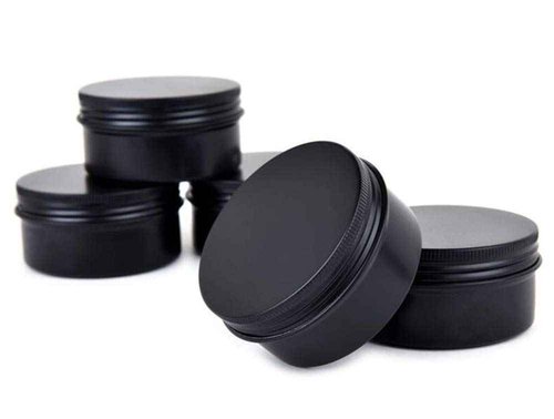 3 oz.Tins Black Aluminum Metal Tin Round Screw Top Lid Containers Jars Metal Storage Tin Jars Aluminum Tin Cans Travel Storage Tins,for Lip Balm DIY Cosmetics Salves, 3oz./3 Ounce/90 ML,18 Pack