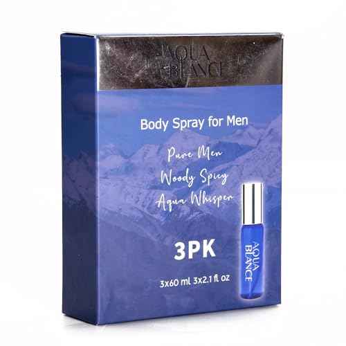 Body Spray For Men, 2.1 Fl Oz/60 ML, Travel Size 3-Pack Set