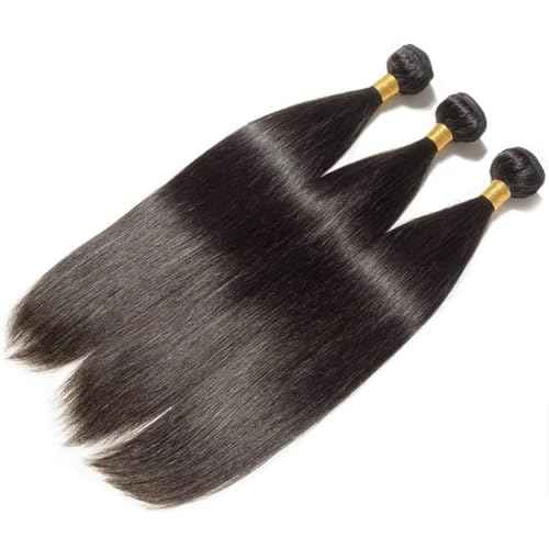 Straight Bundles Human Hair 26 26 26 Inch 100% Unprocessed Brazilian Virgin Hair 3 Bundles Human Hair Trippy Hair Bundle Extension for Black Women Natural Color