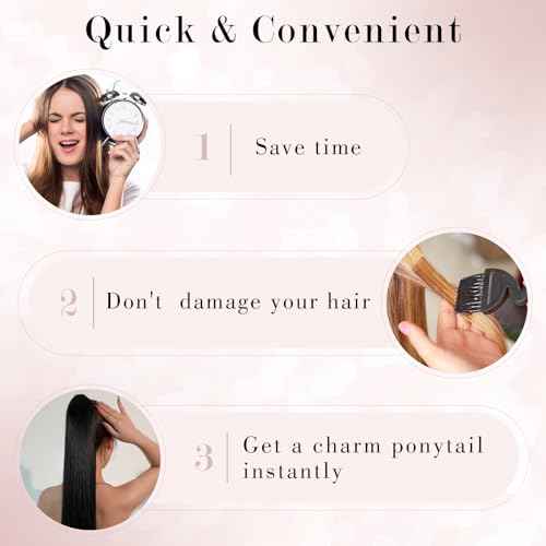 Ponytail Extensions Human Hair Long Straight Ponytail Hair Extensions with Magic Paste Wrap Around Clip in Ponytail Extensions Real Human Hair,22inch #1B Jet Black,95g