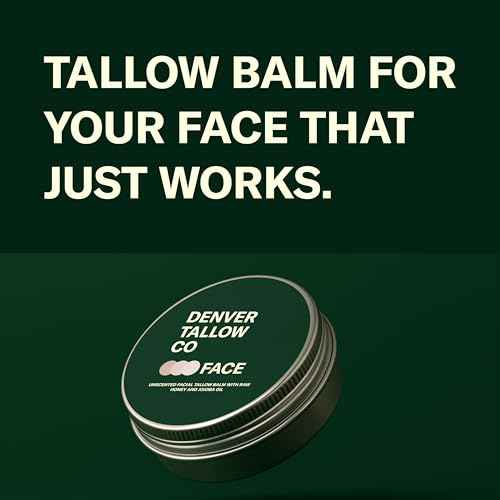 Face Tallow Balm - Grassfed Beef Tallow Facial Moisturizer with Organic Jojoba Oil, Raw Honey, Beeswax - Natural Face Balm - Unscented - 2oz