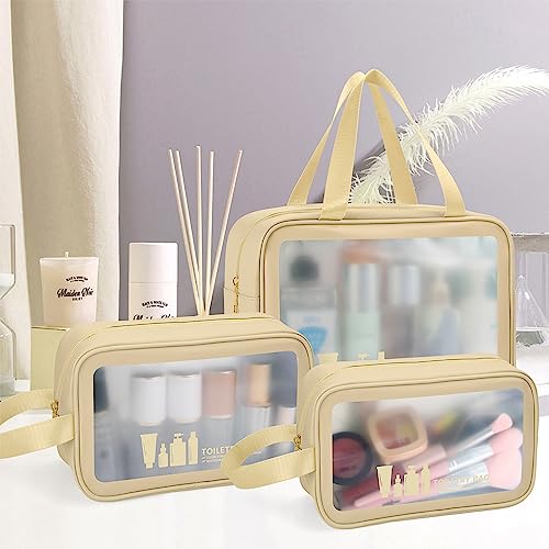 MAANGE Toiletry Bag for Women Men, Translucent Waterproof Makeup Cosmetic Bag Travel Organizer for Accessories, Toiletries