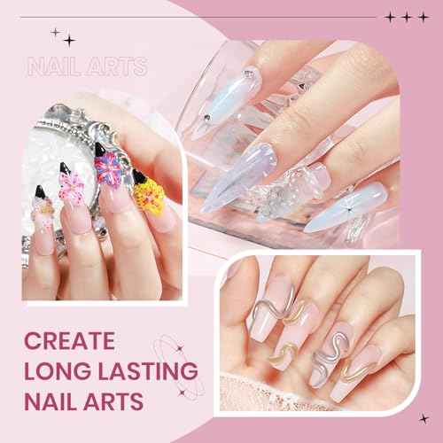 Clear White Pink Solid Builder Gel for Nails 3D Nail Art Sculpture Hard Gel with Dual Form for Extension Carving Molding Patterns Decoration Home Manicure DIY for Women