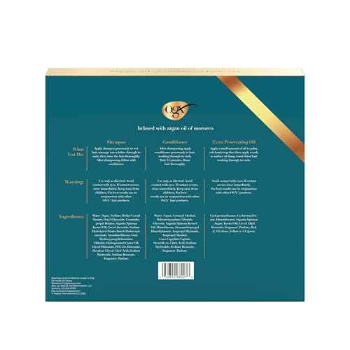 OGX¢ç Renewing + Argan Oil of Morocco Travel Size Hair Care Set, Damage Repairing Shampoo & Conditioner, 2x 3 fl. oz, & OGX¢ç Extra Penetrating Hair Oil Treatment, 3.3 fl. oz, 3 Items