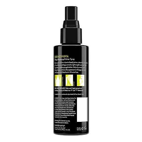 Skindinavia The Makeup Primer Spray Oil Control - Spray On Mattifying Base Layer For Oily Skin & Face - Oil Absorbing, Shine Control, & Pore Minimizer (8 Oz)