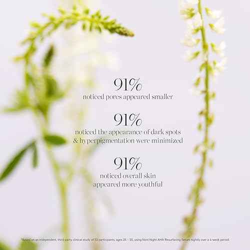 KORA Organics Noni Night AHA Resurfacing Serum | Smooth & Refine | Certified Organic | Cruelty Free | 1.01 fl oz