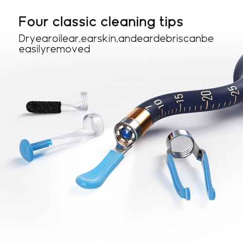 BEBIRD Official Original Accessory Only for Earsight Plus or R1 Ultra- 14 PCS Replacement Tip for Wet/Dry Wax Cleaning - Ear Spoons Accessories Set (New Spiral Structure!)