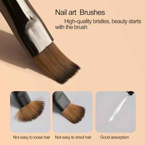 9pcs Nail Art Brushes Set, Acrylic Nail Brush, Nail Art Design Pen Painting Tools with Nail Extension Gel Brush, Builder Nail Gel Brush, Nail Dotting Pen Salon at Home Diy Manicure