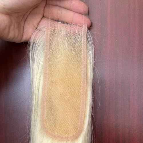 2x6 Long Deep Parting HD Swiss Lace Melt Skin Lace Closure Raw Hair Materials Straight Style Much Fuller with Natural Hair Line Human Hair Natural Black Color (14inch, HD 2x6 613 lace closure)