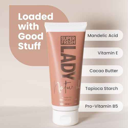 Super Fresh Lady Parts Natural Deodorant for Women Aluminum Free Odor Control for Privates Underboobs Thighs Armpits and Skinfolds Jasmine Rose Scent Long Lasting Freshness for Sensitive Feminine Care