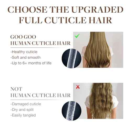GOO GOO Invisi Edge Clip in Hair Extensions Set, 12inch 85g, 4pcs Injected Seamless PU Clip ins and 3pcs Classical PU Clip insip ins, Virgin Real Human Hair, #1B