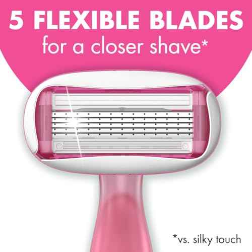 BIC Soleil 5 Escape Women's Disposable 5 Blade Razors, Vanilla and Berry Scented Handles, Comfort Shield, 2-Pack