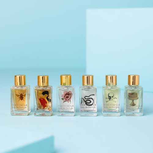 TOKYOMILK Eau de Parfum Discovery Set, 6 Alluring 0.23 fl oz Fragrance Bottles, Luxury Long-Lasting Mini-Perfume Sampler for Women, Exciting Scented Feminine Holiday Gift Set