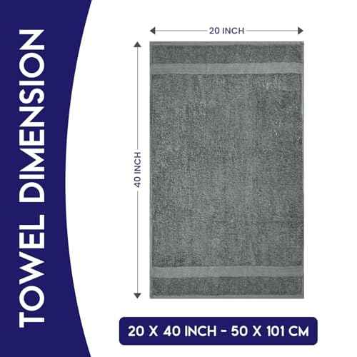 Linteum Textile Supply Premium Hair Drying Towels 100% Ring Spun Cotton Hair Towel for Women, Men, Kids 20x40 inches Quick Dry Salon Towels Hand Towel for Gym, Hair Care, Spa [Pack of 12] 2.5 lb Grey