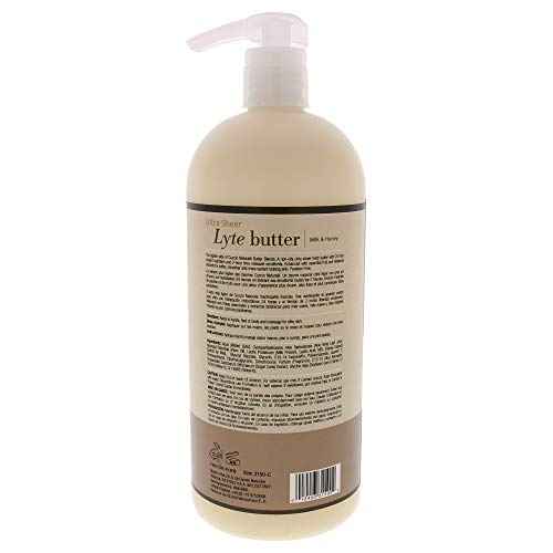 Cuccio Naturale Lyte Ultra-Sheer Body Butter - Replenishing Scented Moisturizer Cream - Deep Hydration To Repair Dry Skin - All Natural, Cruelty-Free Formula - Milk And Honey - 32 Oz