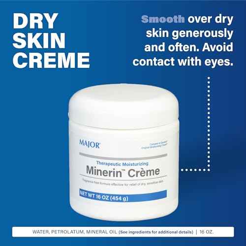 MAJOR Therapeutic Moisturizing Minerin Cr?me - Body Cream Moisturizer for Dry Skin - Fragrance-Free - 16 Oz. (1 Pack)