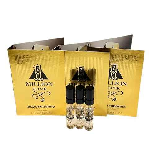 Paco Rabanne 1 MILLION ELIXIR Intense Perfume MEN spray vial perfume 1.5 ml / 0.05 fl oz - Set of 3