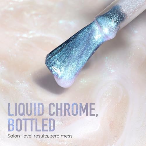 LONDONTOWN Nail Polish/Topper - Chrome Glaze - Enhanced Color Long Lasting Top Nail Coat Gel-free Shine Nail Look, 0.4 oz