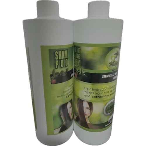 Cirugia Capilar De Celulas Madres De Manzana Con Argan (32 oz + Shampoo) Alisado Perfecto Y natural. (16oz)