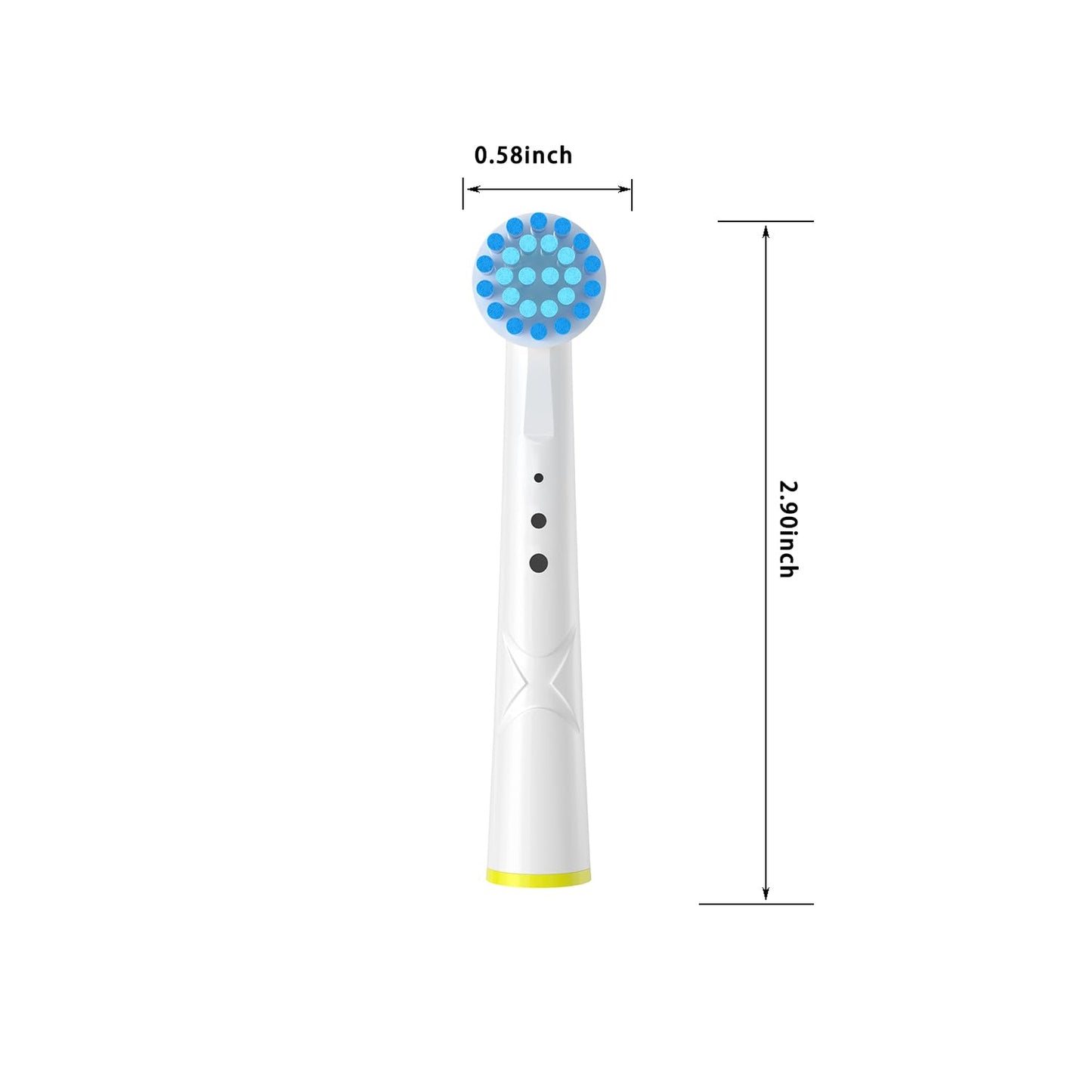 ITECHNIK Replacement Brush Heads Compatible with Oral b Braun Electric Toothbrush, 8Pack White Toothbrush Heads