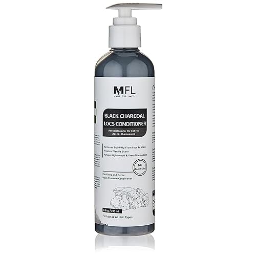 Made For Locs Black Charcoal Conditioner | Dreadlocks/Locs Detox Charcoal Conditioner | 8 oz