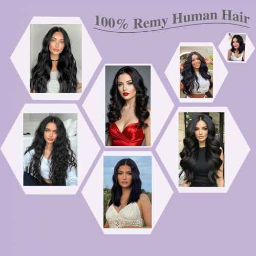 Clip in Hair Extensions Real Human Hair,22 Inch 7Pcs 120g Seamless Human hair Clip in Extensions for Women Invisible Straight 1B Natural Black Hair Extensions Clip ins Double Weft