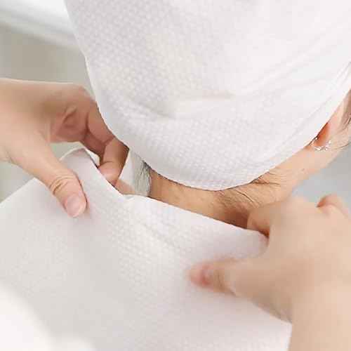 50-Count Disposable Bath Hair Towels, 19.7" x 27.6" Thickened and Absorbent Salon & Spa Towels for Massage Yoga Camping Trips (White)
