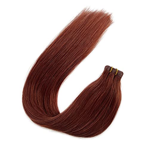 16inch Tape in Hair Extensions Human Hair #1 Black Silky Straight 100% Real Human Hair Extensions 20pcs 50g/Pack Tape in Hair Extensions for Women