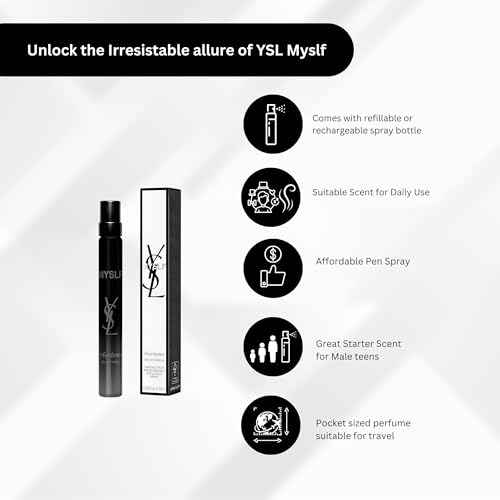YVES SAINT LAURENT MYSLF Eau de Parfum Travel Spray 0.33 oz / 10 ml eau de parfum spray