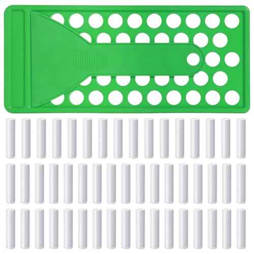Lip Balm Crafting Kit, 50 Pieces Empty Lipsticks Filling Tubes Mold Handmade Set Pallet with Scraper, Lip Balm Tubes with Filling Tray and Spatula for Women Girl Cosmetics Makeup, White
