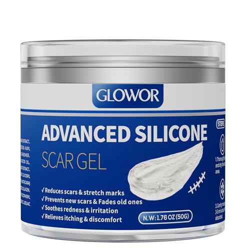Advanced Silicone Scar Gel for Face & Body ? Silicone Scar Cream for Old & New Scars, Reduces Appearance of Scars from Acne, Surgery, Burns, Injuries, C-Sections & More (1.76 Ounce)