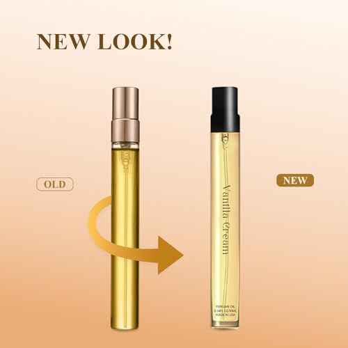 Pheromones Perfumes for Women, No. 54 Vanilla Cream Scent, Vanilla Perfume Oil, Advanced Fragrance Perfume for Woman, 0.34fl./10ml Gourmand Parfum, Travel Size Perfumes for Women,Made in USA