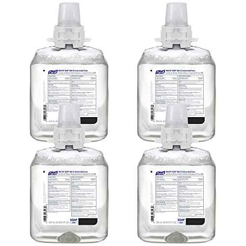 PURELL HEALTHY SOAP BAK E2 Antimicrobial Foam, Fragrance Free, 1250 mL Refill for PURELL CS4 Manual Soap Dispenser (Pack of 4) ? 5133-04 - Manufactured by GOJO, Inc.